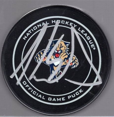 Autographed Aaron Ekblad Florida Panthers Official NHL Game Puck- JSA Certified