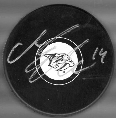Autographed Mattias Ekholm Nashville Predators Official NHL Logo Puck- PSA/DNA Certified