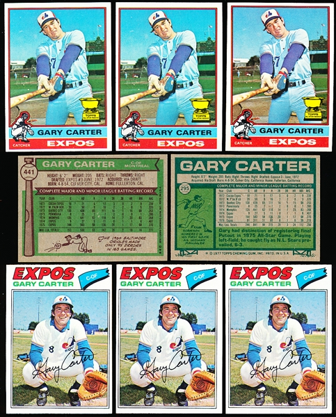 1976 & ’77 Topps Baseball- Gary Carter- 15 Asst