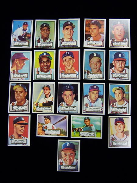 1983 Topps Boston Braves ’52 Topps Reprint Team Set of 20 Cards