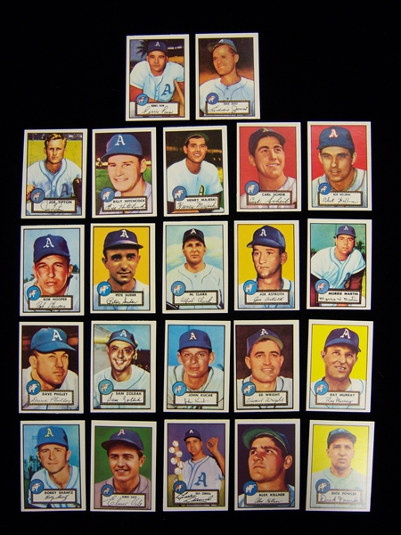 1983 Topps Philadelphia A’s ’52 Topps Reprint Team Set of 22 Cards