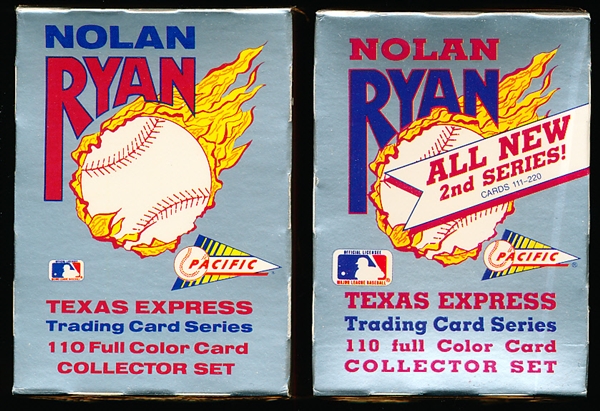1991 Pacific Nolan Ryan “Texas Express” Series #1 & #2 Factory Sealed Sets of 110 Cards