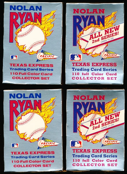 1991 Pacific Nolan Ryan “Texas Express” Series #1 & #2 Factory Sealed Sets of 110 Cards- 2 Sets