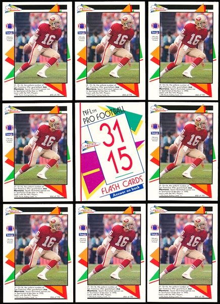 1991 Pacific Flash Cards Football- #66 Joe Montana, 49ers- 37 Cards