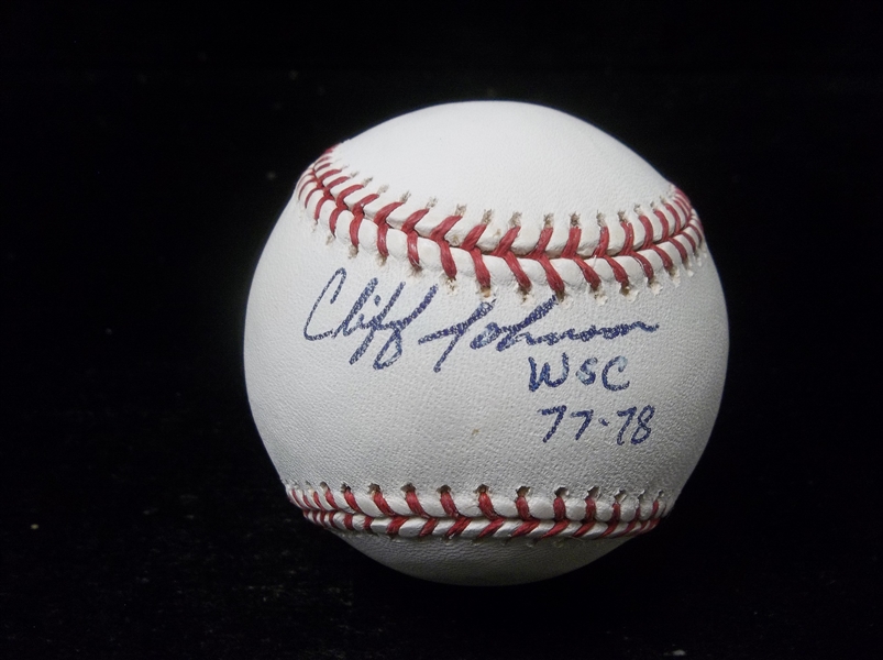 Autographed Cliff Johnson Official MLB Baseball- JSA Certified