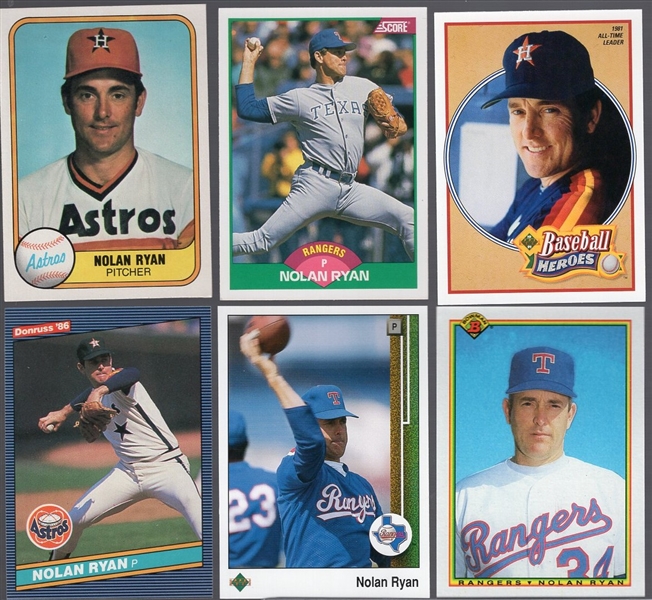 Nolan Ryan Lot- 90 Assorted Cards- mostly 1987 thru 1993