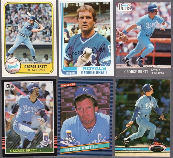 Lot Detail - George Brett Lot- 90 Asst Cards- mostly 1981 thru 1993