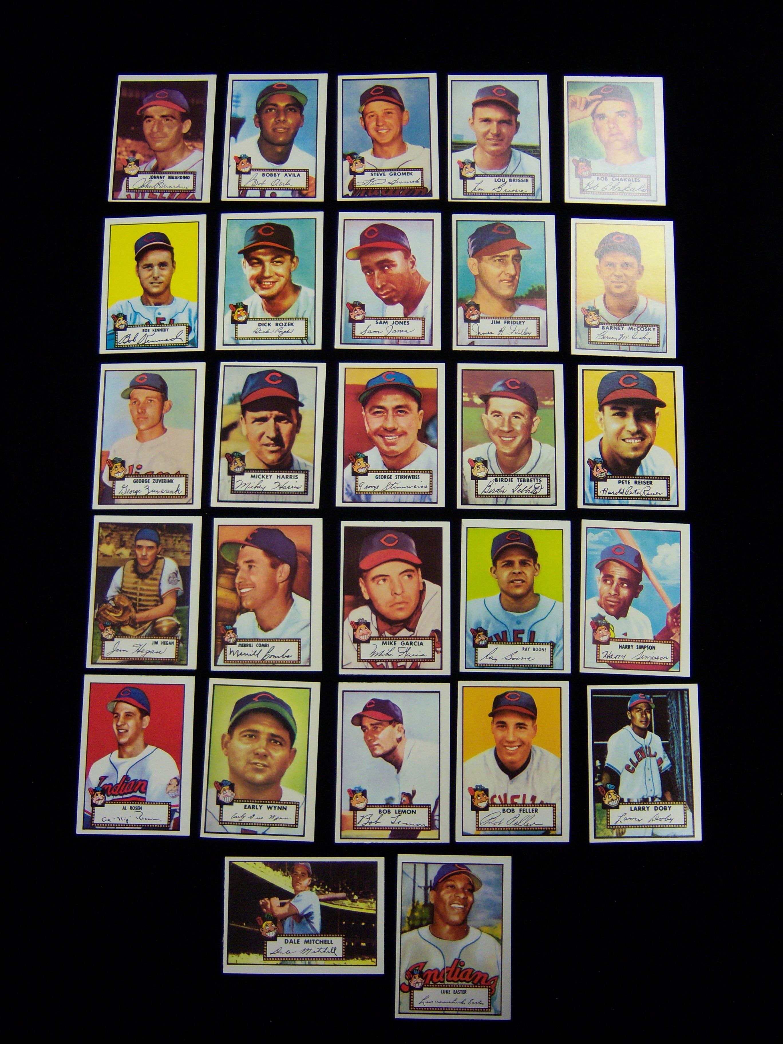 Lot Detail - 1983 Topps “1952 Topps Reprint” Baseball- Cleveland ...