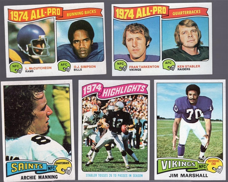 1975 Topps Football- 70 Asst