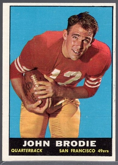 1961 Topps Fb- #59 John Brodie RC, 49ers