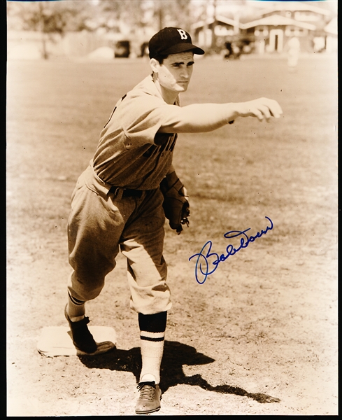 Autographed Bobby Doerr Boston Red Sox MLB B/W 8” x 10” Photo