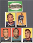 1961 Topps Football- 6 Diff Detroit Lions