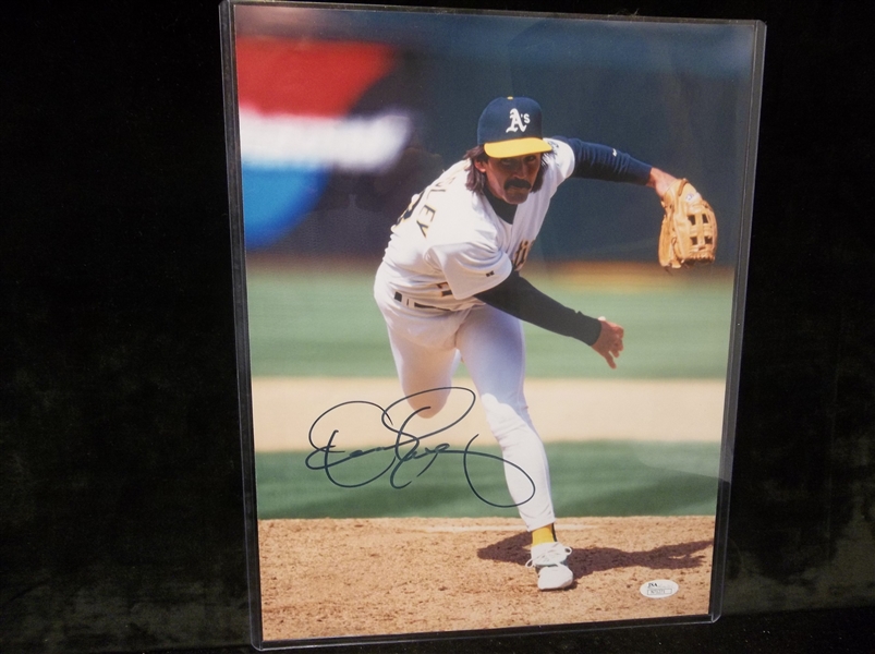 Lot Detail - Autographed Dennis Eckersley 11” x 14” Oakland A’s Color ...