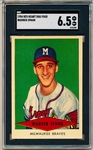 1954 Red Heart Baseball- Warren Spahn, Braves- SGC 6.5 (Ex-Nm+)
