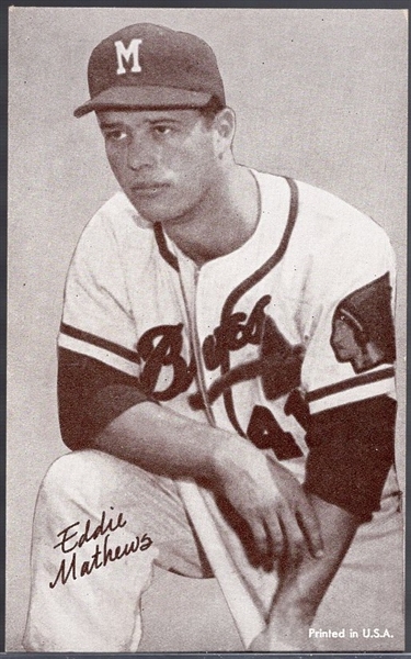 1963 Exhibit Baseball #NNO Eddie Mathews