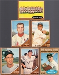 1962 Topps Bb- 6 Diff