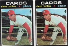 1971 Topps Bb- #55 Steve Carlton, Cards- 2 Cards
