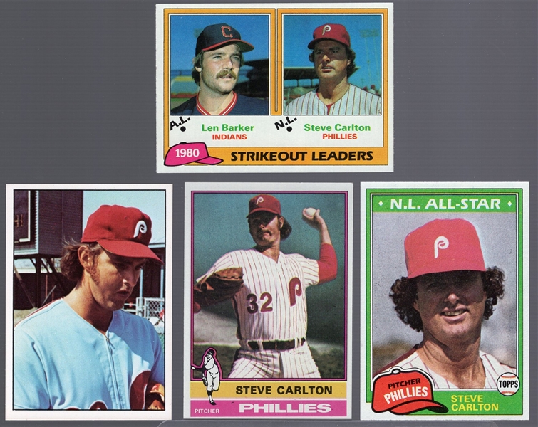 Steve Carlton Baseball Card Lot- 100 Asst