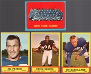 1963 Topps Fb- NY Giants- 8 Diff