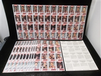 1992 Coca-Cola University of Virginia Basketball Perforated Sheet Set of 16 Cards- 15 Sheets