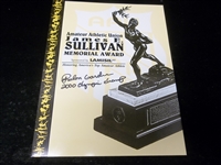 2001 James E Sullivan Memorial Award Presentation Folder Signed by Recipient Rulon Gardner