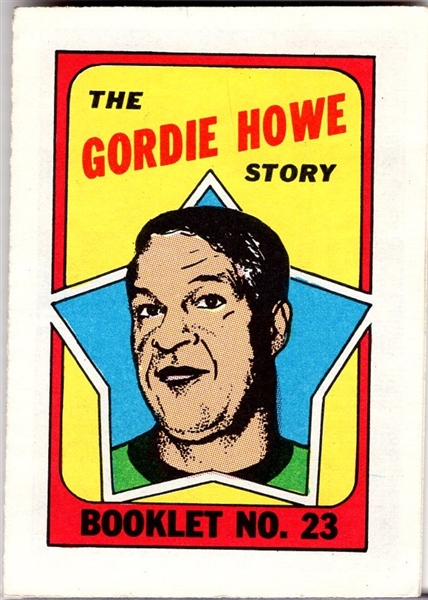 1971-72 Topps Hockey- Story Booklet #23 Gordie Howe, Red Wings