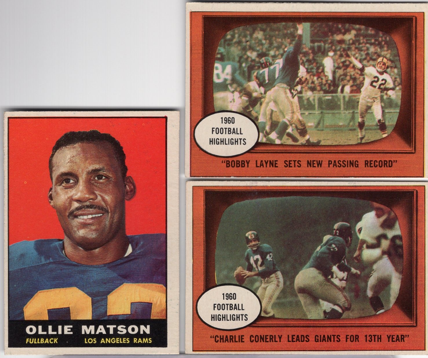 Lot Detail - 1961 Topps Fb- 3 Cards