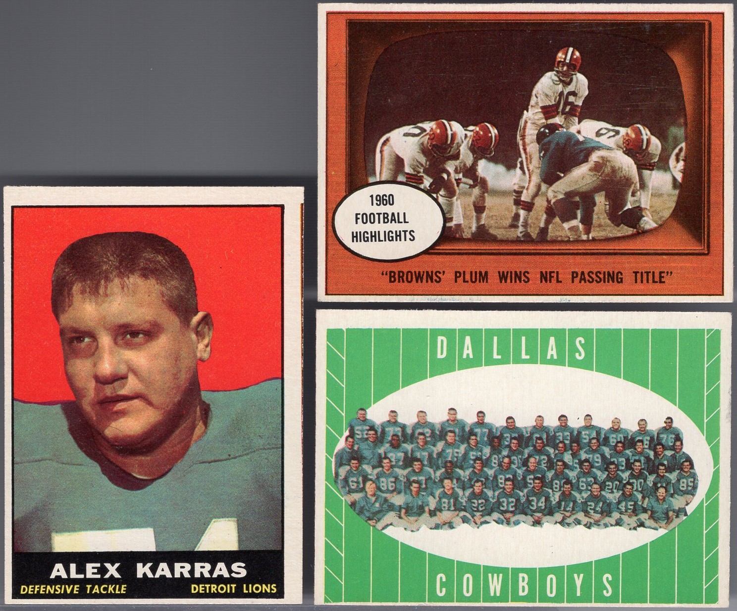 Lot Detail - 1961 Topps Fb- 3 Cards