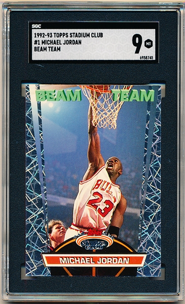 1992-93 Topps Stadium Club Basketball “Beam Team”- #1 Michael Jordan- SGC 9 (Mint)