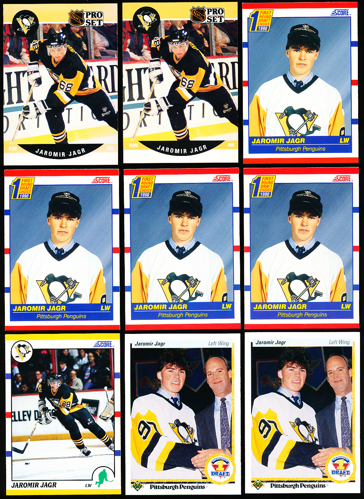 Lot Detail - 1990-91 Jaromir Jagr Rookie Year Cards- 24 Asst.