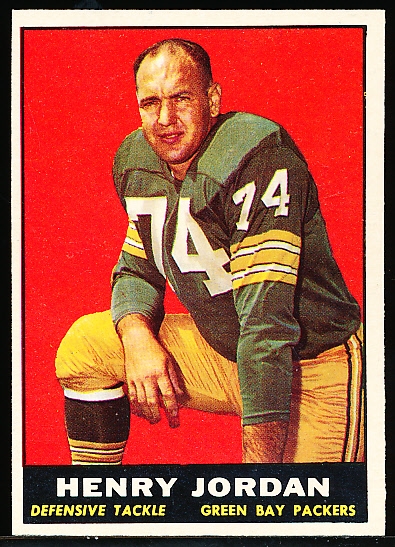 1961 Topps Ftbl. #45 Henry Jordan RC, Packers