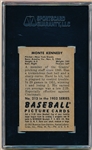 1952 Bowman Baseball- #213 Monte Kennedy, NY Giants- SGC 86 (NM+ 7.5)