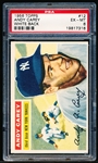 1956 Topps Baseball- #12 Andy Carey, Yankees- PSA Ex-Mt 6