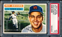 1956 Topps Baseball- #75 Roy Sievers, Washington Nats- PSA NM 7