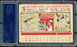 1956 Topps Baseball- #75 Roy Sievers, Washington Nats- PSA NM 7
