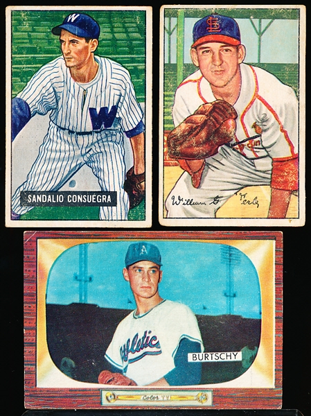 Six Vintage Baseball Cards