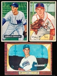Six Vintage Baseball Cards