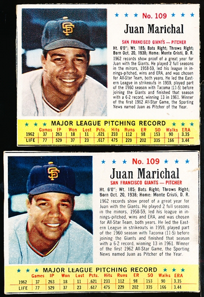 1963 Post/Jello #109 Juan Marichal- One of Each