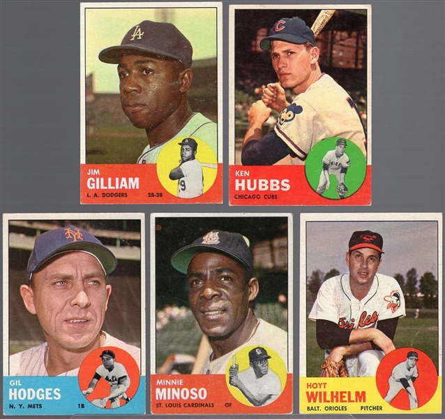 1963 Topps Bb- 5 Diff