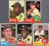 1963 Topps Bb- 5 Diff