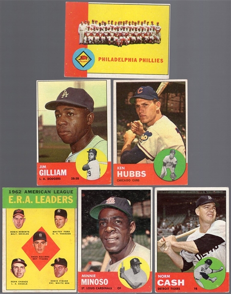 1963 Topps Bb- 6 Diff