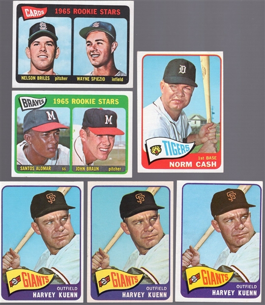 1965 Topps Bb- 6 Cards
