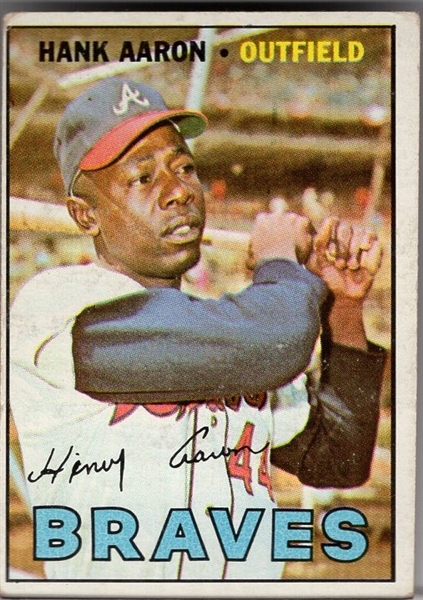 1967 Topps Bb- #250 Hank Aaron, Braves