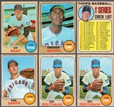 1968 Topps Bb- 6 Cards