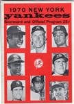 1970 New York Yankees Baseball Program vs. Cleveland