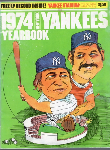 1974 New York Yankees Baseball Yearbook- revised edition- Murcer/ Munson cover