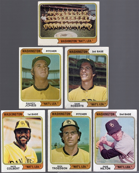 1974 Topps Bb- Was NL- 11 Cards
