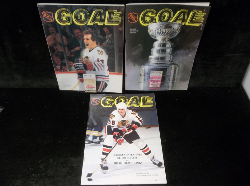 Five Chicago Blackhawks Hockey Programs