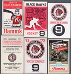 Chicago Black Hawks Hockey- 6 Diff Pocket Schedules