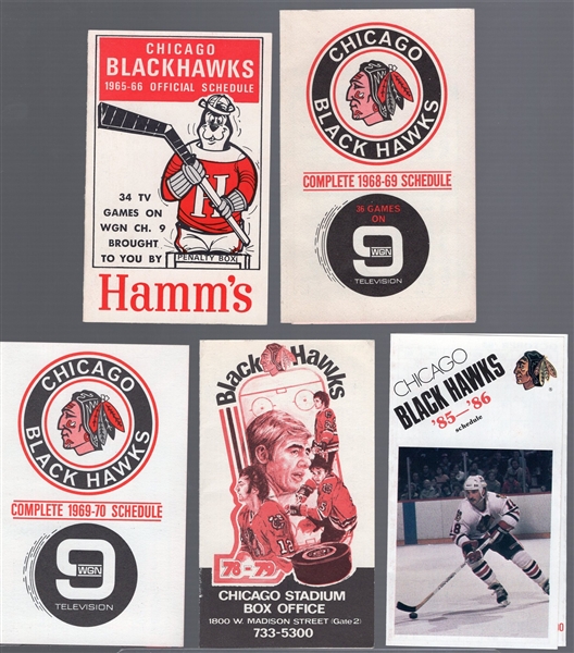 Chicago Black Hawks Hockey-8 Pocket Schedules